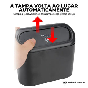 Lixeira A Prova D'Água com Suporte para Carro - Garagem Popular