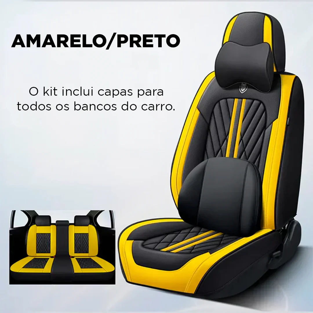 Kit Completo Capas de Bancos Automotivos Deluxe 2024 - Compre 1 leve 2 [PROMOÇÃO DE DIA DOS PAIS 🦸‍♂️🚗]